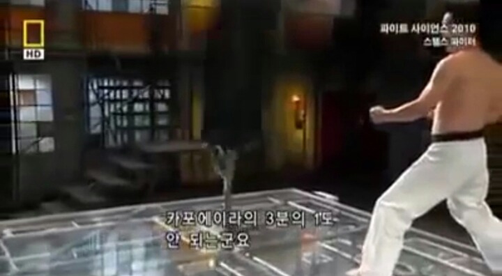 다큐에서 실험한 태권도의 위엄 (카포에이라 띄우려던 제작진들 당황잼) | 인스티즈
