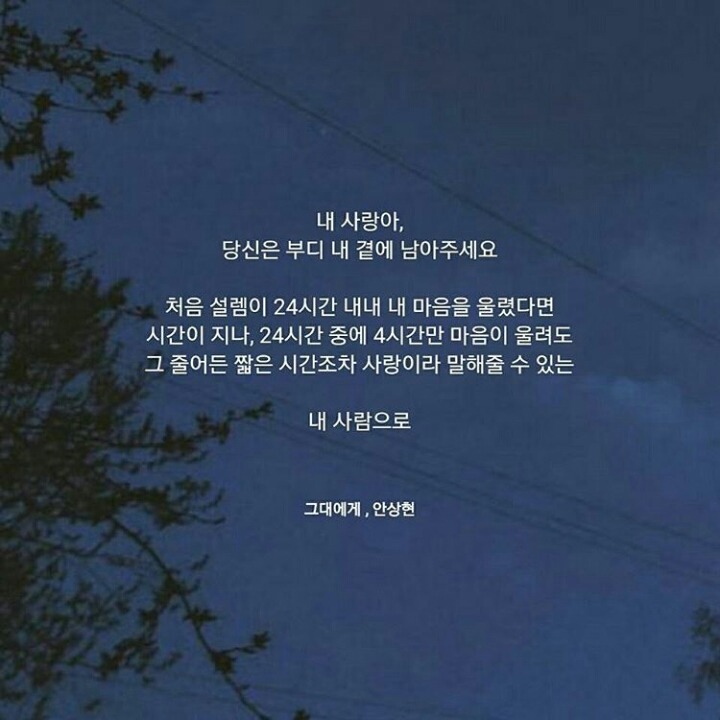 아직도 미련을 사랑하는 죽지 못한 내가 있어요 (시) | 인스티즈