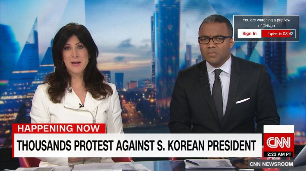 CNN에 보도된 이번 한국촛불집회 | 인스티즈