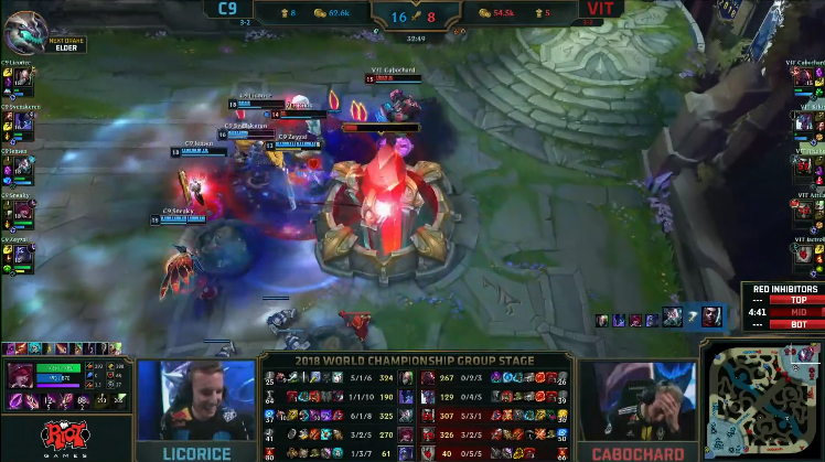 [LOL] 2018 롤드컵 그룹 스테이지 / 대회 5일차 5경기,"C9(북미) vs VIT(유럽)"- 경기결과 | 인스티즈