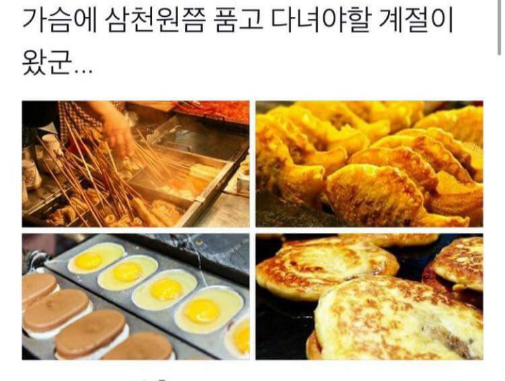 가슴에 3천원을 품고 다녀야할 계절이 옴 | 인스티즈
