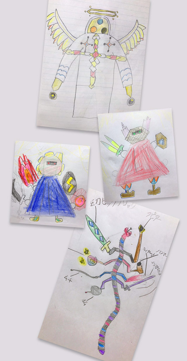 어린 아들들이 그린 그림을 멋지게 리메이크 해주는 아빠.jpg | 인스티즈