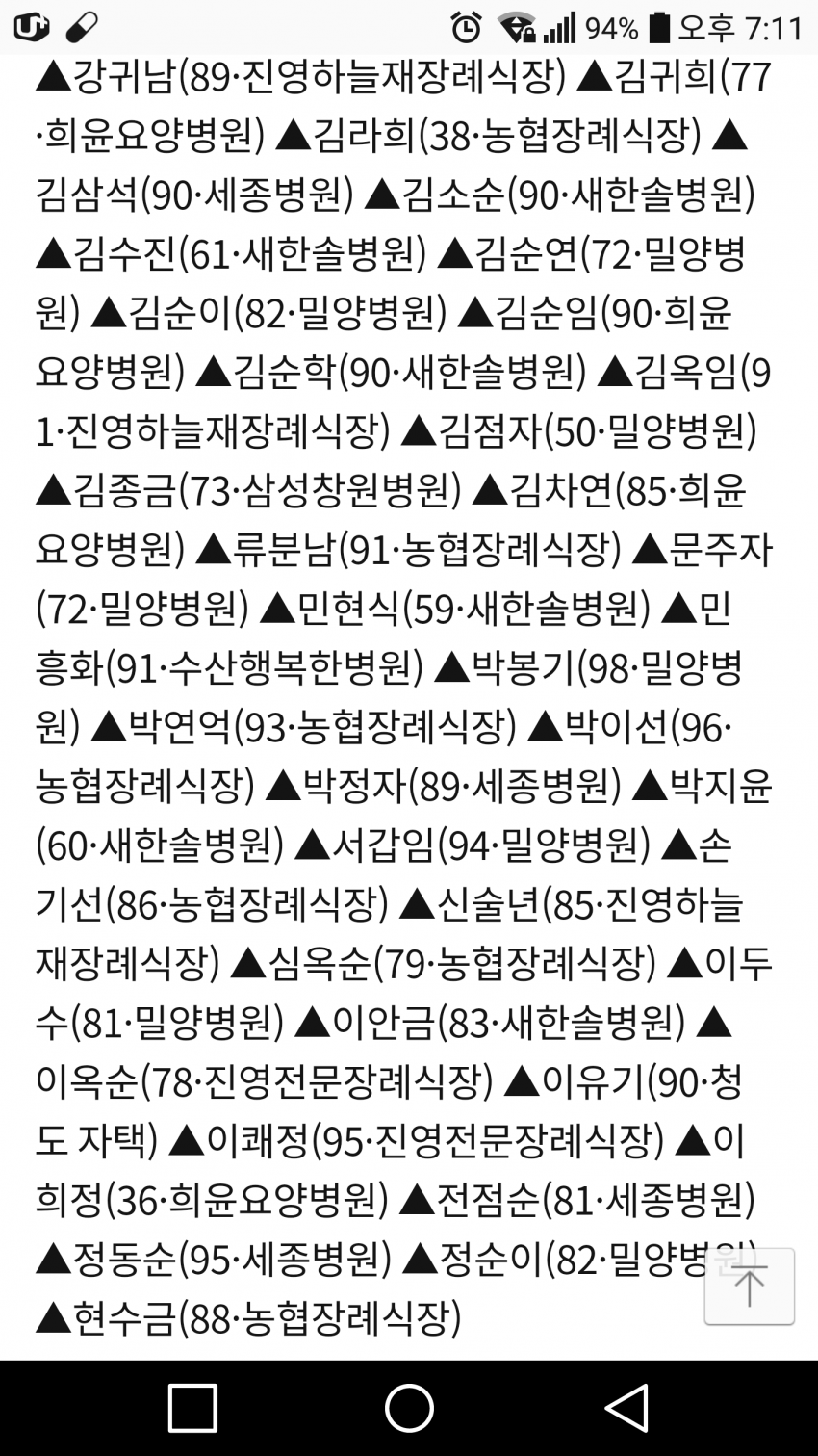 밀양화재 사망자명단 | 인스티즈