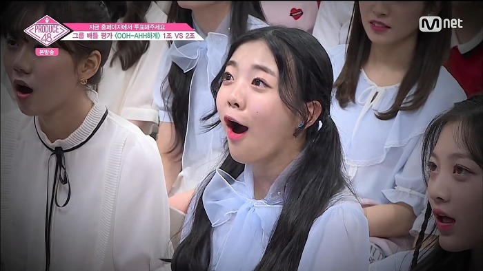 [프듀48] OOH_AHH하게 1,2조 무대에 대한 연습생 리액션.jpg | 인스티즈
