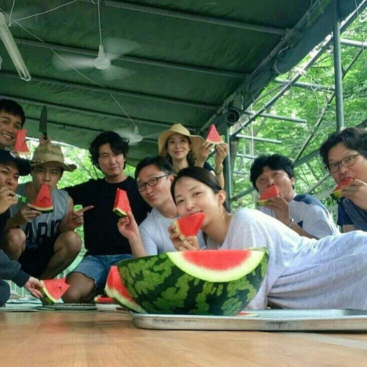 계곡 놀러간 비밀의숲 배우들 단체사진 | 인스티즈