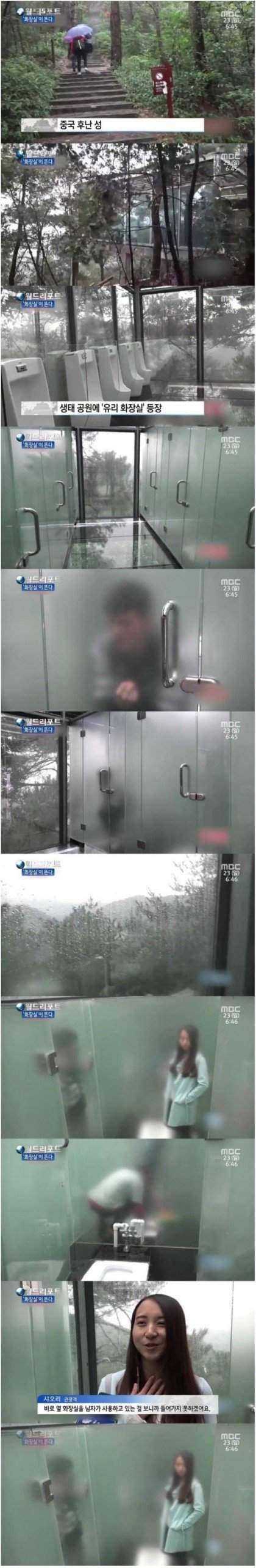 중국의 투명 화장실 | 인스티즈